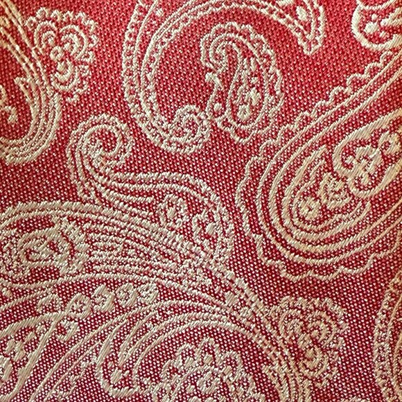 Ben Sherman Red Paisley Silk Cotton Blend Tie Necktie Mens Workwear Formal - Picture 8 of 12